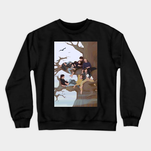 Bangtan in a Tree Crewneck Sweatshirt by Elsa-draws